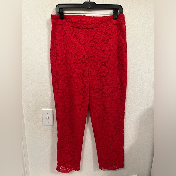 Bundle👖👚WHBM Long Sleeve Cold
Shoulder Blouse & Talbots lace Red Pants - Picture 9 of 13
